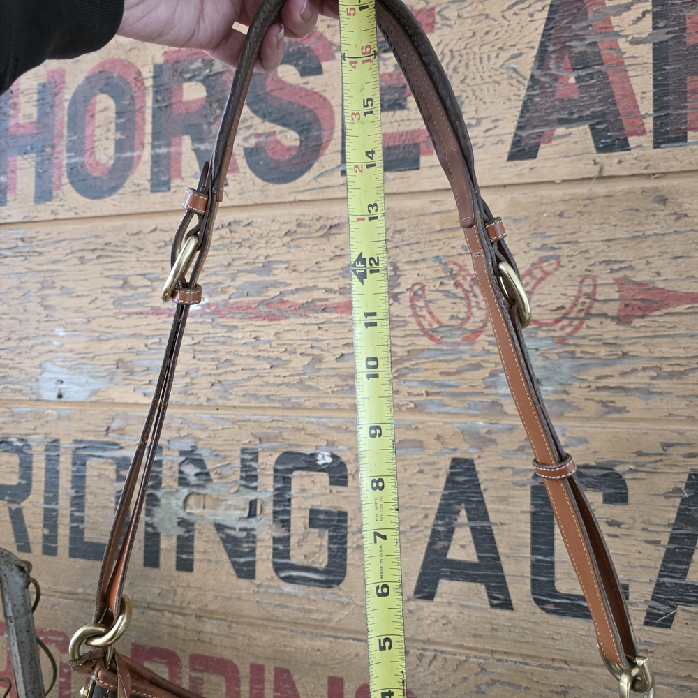 Vintage Dooney & Bourke Brown All Weather Leather Crescent Hobo - Picture 16 of 16
